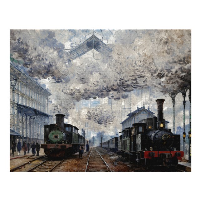 Normandie Tåg ankomst Fototryck (Framsidan)