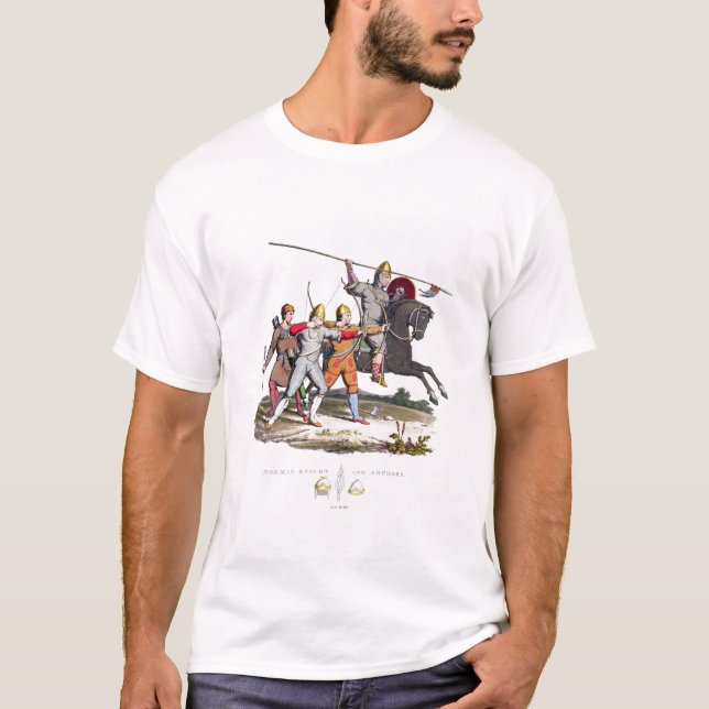 Normandisk riddare och bågskyttar, 1066, från 'den t-shirt (Framsida)