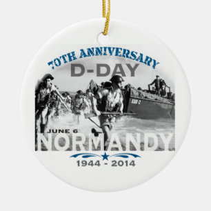 Normandy 70th D-Dag årsdag Julgransprydnad Keramik