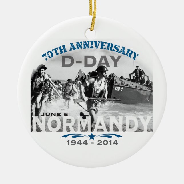 Normandy 70th D-Dag årsdag Julgransprydnad Keramik (Framsidan)
