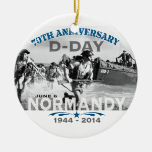 Normandy 70th D-Dag årsdag Julgransprydnad Keramik