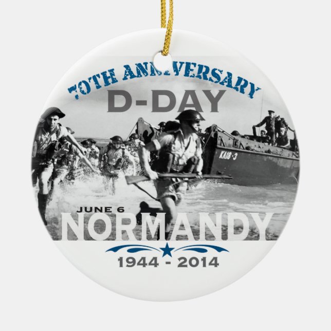 Normandy 70th D-Dag årsdag Julgransprydnad Keramik (Framsidan)