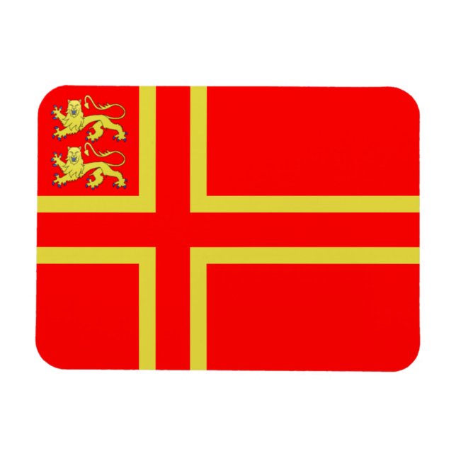 Normandy Flagga Magnet - Falaise Kor (Horisontell)