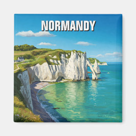 Normandy Frankrike Étretat Cliffs Magnet