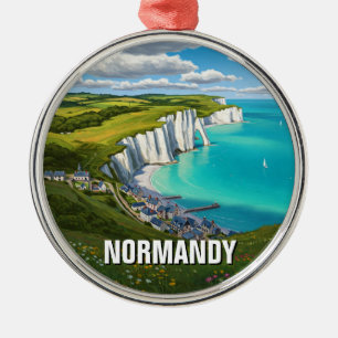 Normandy Frankrike Travel Julgransprydnad Metall