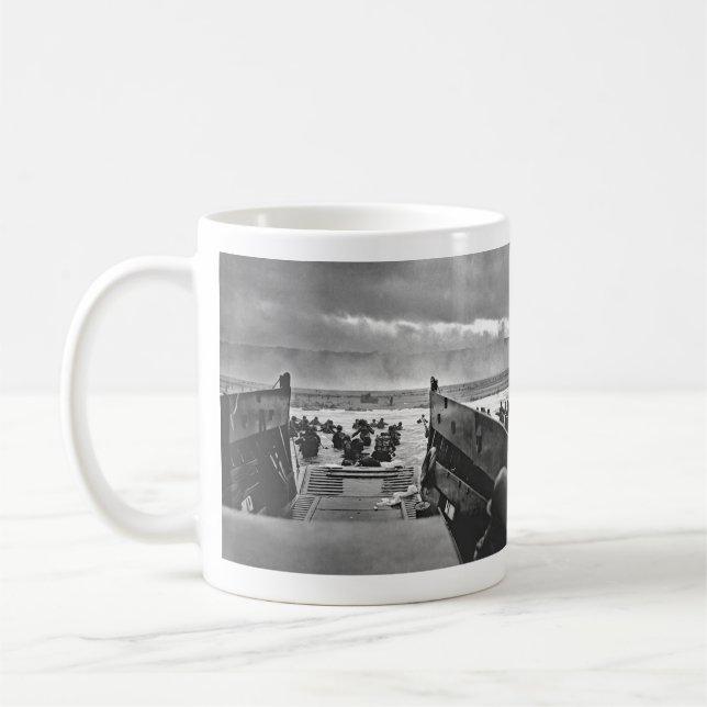 Normandy invasion på D-Dagen - 1944 Kaffemugg (Vänster)