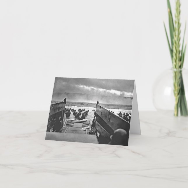 Normandy invasion på D-Dagen - 1944 Kort (Framsida)