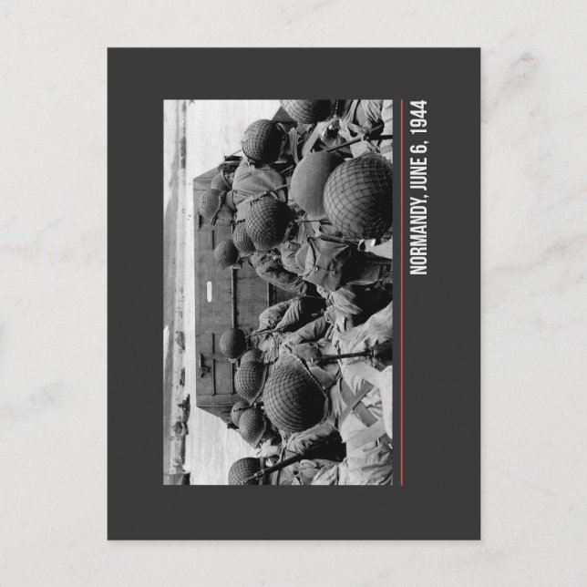 Normandy, June 6, 1944 - WW2 Vykort (Framsida)