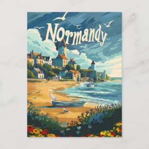 Normandy Kusten Frankrike Vykort