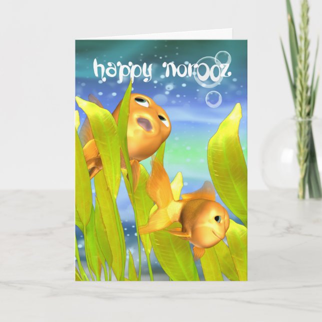 Norooz hälsningkort med guldfisk helgkort (Framsida)