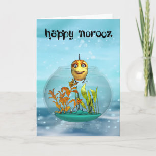 Norooz hälsningkort med guldfisk helgkort