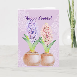 Norooz Hyacint lila Helgkort