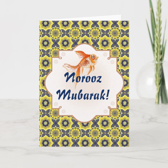 Norooz Mubarak Khatam fisk Helgkort (Framsida)