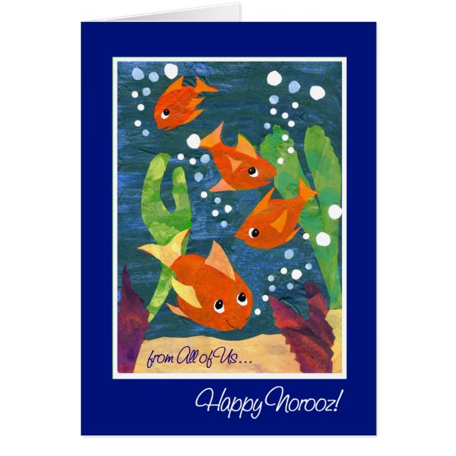 Noroz Goldfish "from All of US" Hälsningskort (Framsidan)