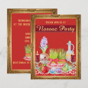 Noroz party Haft Sin Inbjudningar