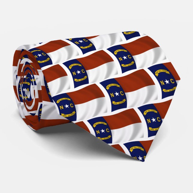 Norr-Carolina Flagga Slipknotskravatt Slips (Rullad)