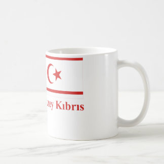 Norr Cypern flagga med namn i turk Kaffemugg