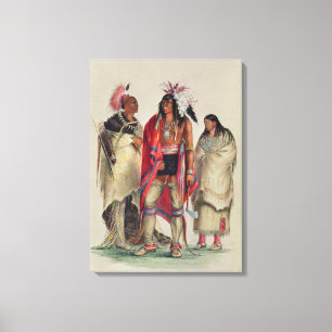 Norr - indianer, c.1832 canvastryck