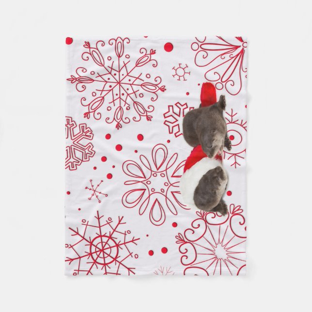 Norr - jul för amerikanflodutter fleecefilt (Framsidan)