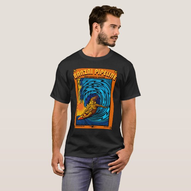 NORR KUST HAWAII OAHU FÖR SURFA TEE SHIRT (Hel framsida)