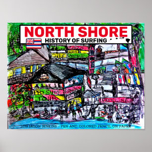 NORR KUSTHISTORIA AV ATT SURFA PIPELINEN POSTER