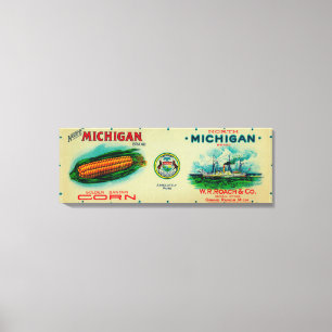 Norr Michigan majLabelGrand forar, MI Canvastryck