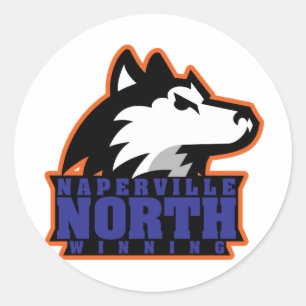 Norr Naperville Runt Klistermärke