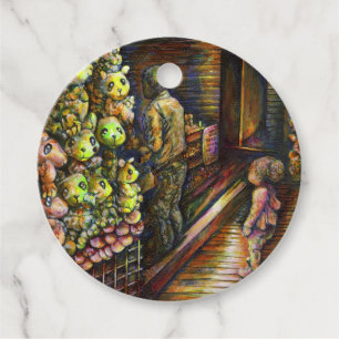 Norr om cirkusen gåvor etiketter