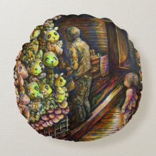 Norr om cirkusen rund kudde