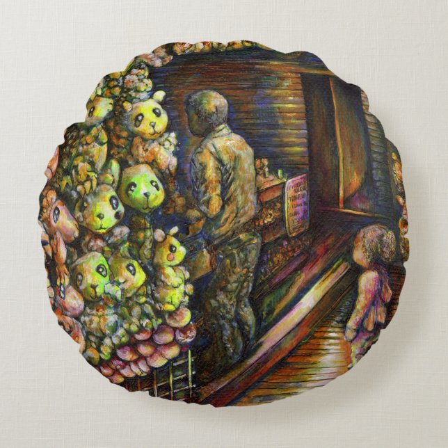 Norr om cirkusen rund kudde (Framsidan)