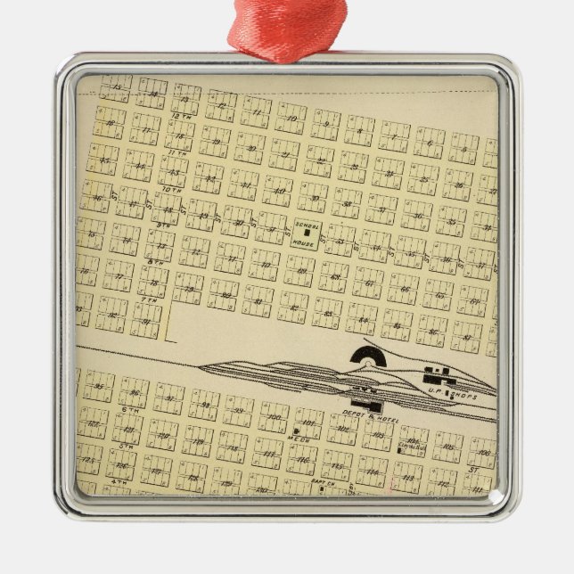 Norr Platte, Nebraska Julgransprydnad Metall (Framsidan)