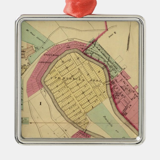 Norr rulla julgransprydnad metall (Framsidan)