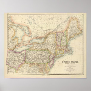 Norr United States - östrastater Poster