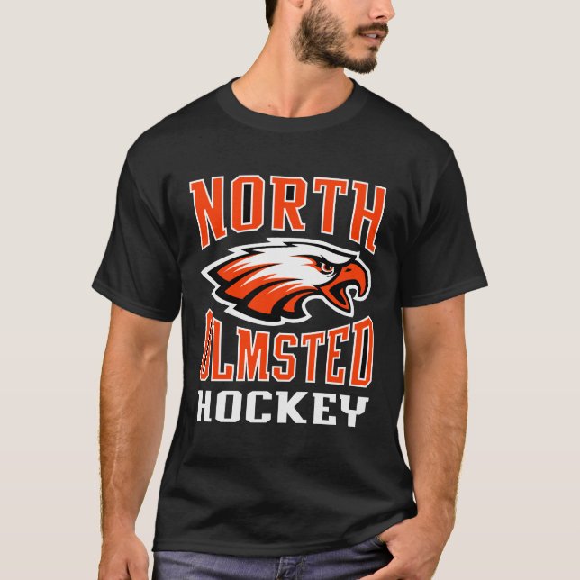 Norr utslagsplats för Olmsted hockeysvart T Shirt (Framsida)