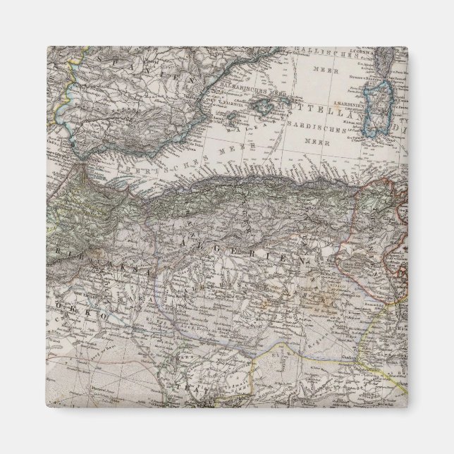 Norra Afrikan Karta Magnet (Framsidan)