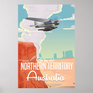 norra Australiens tecknad för resor Poster
