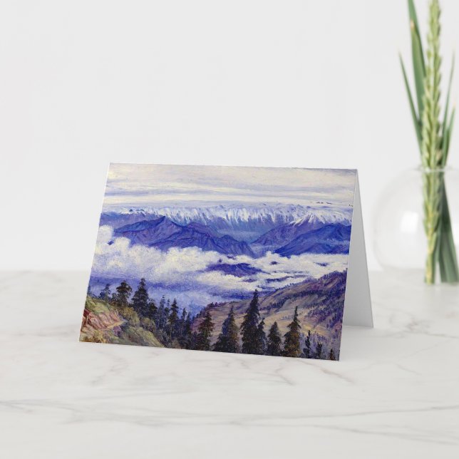 Norra - Berg från Narkanda nära Simla Kort (Framsida)