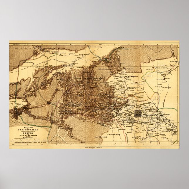 Norra bergsområdet och Västern Peking-Chinan Poster (Framsidan)