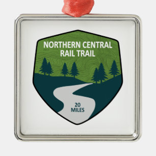Norra centrala järnvägstrafiken julgransprydnad metall
