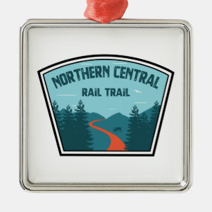Norra centrala järnvägstrafiken julgransprydnad metall