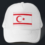 norra Cypern-Flagga Keps<br><div class="desc">Patriotisk flagga i norra Cypern.</div>