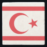 norra Cypern-Flagga Stenunderlägg<br><div class="desc">Patriotisk flagga i norra Cypern.</div>