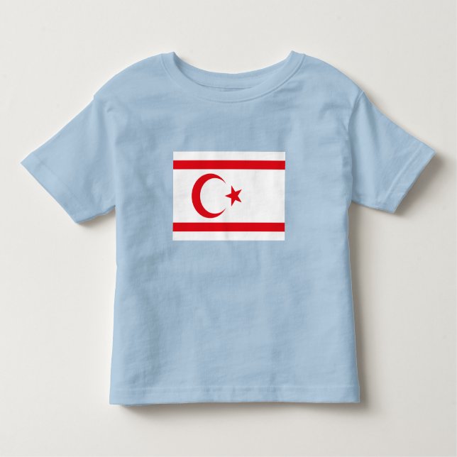 norra Cypern-Flagga T Shirt (Framsida)