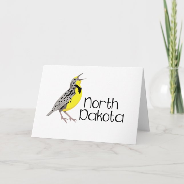 Norra Dakota Meadowlark Kort (Framsida)