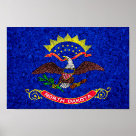 Norra Dakota Statlig flagga Poster