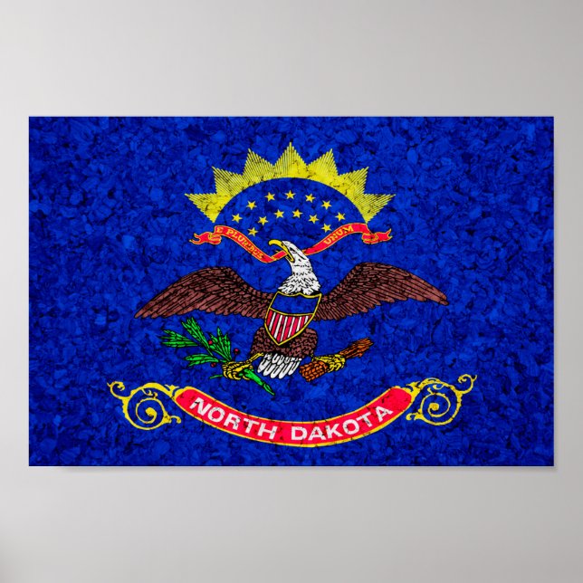 Norra Dakota Statlig flagga Poster (Framsidan)