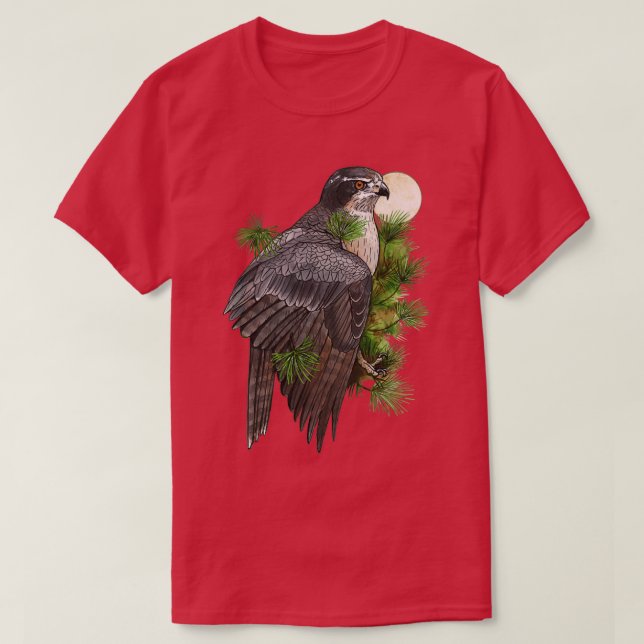 Norra Goshawk i Gräs T Shirt (Design framsida)