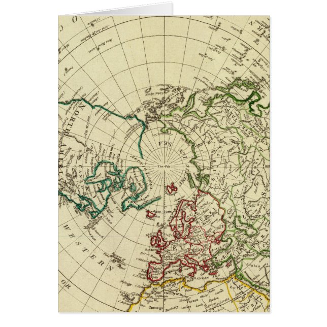 Norra halvklotet 2 hälsningskort (Framsidan)
