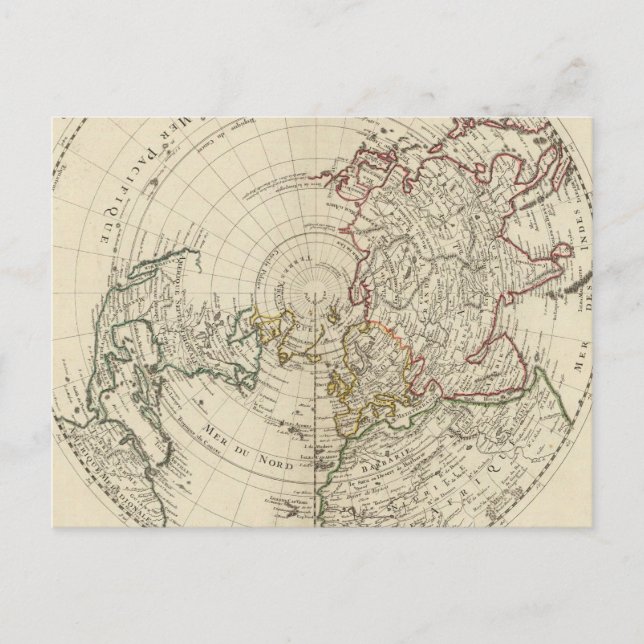 Norra halvklotet vykort (Framsida)