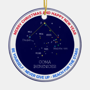 Norra hemisphere Constellation Coma Berenices Julgransprydnad Keramik